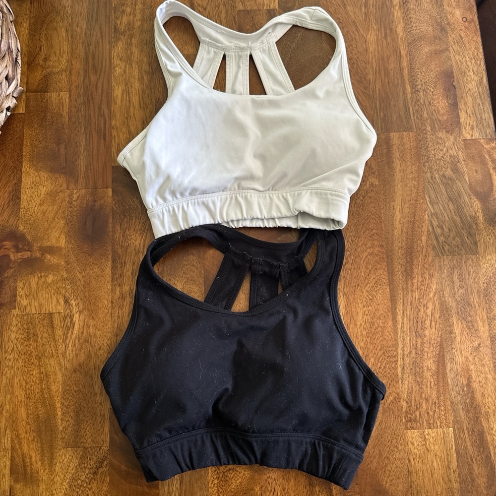 NVGTN White and Black Sports Bras